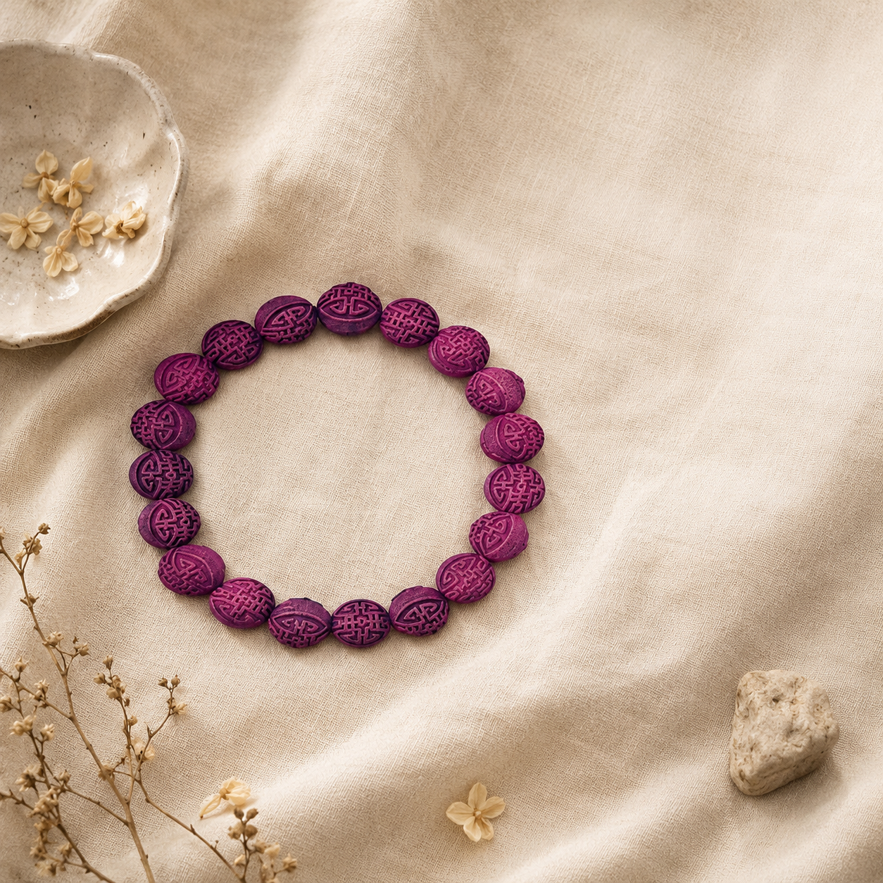 "Rosy Radiance" Hand-crafted Beads