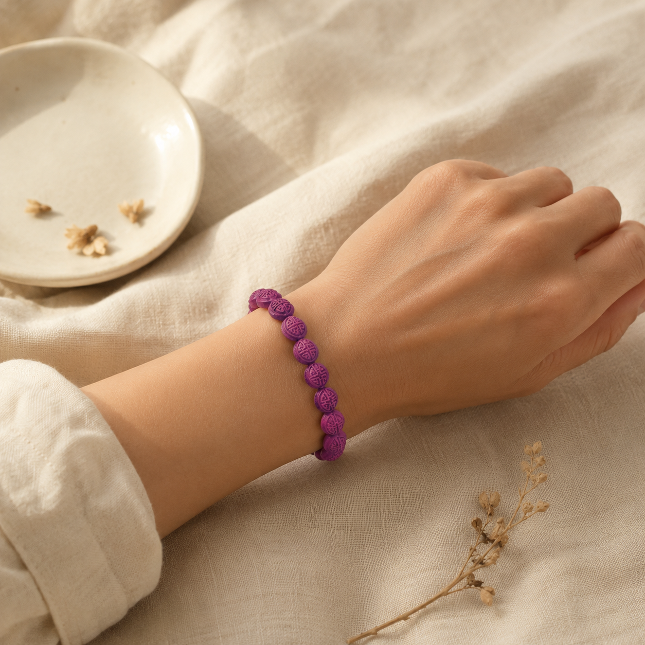 "Rosy Radiance" Hand-crafted Beads