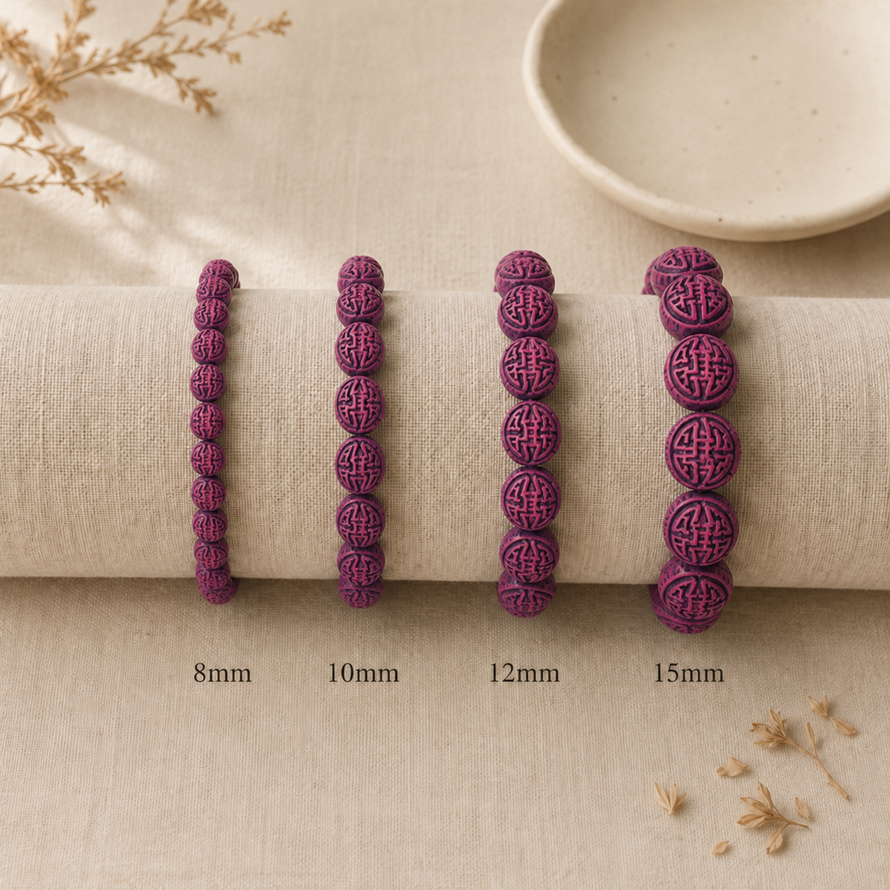 "Rosy Radiance" Hand-crafted Beads